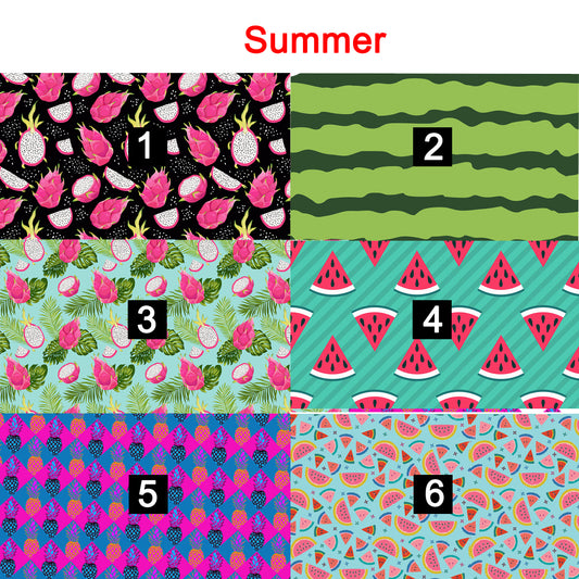 summer fruit - magnetic glasses topper - summer, fruit, pineapple, dragonfruit, watermelon, , topper, magnetic topper, magical topper, magnet glasses, magnetic glasses, finished
