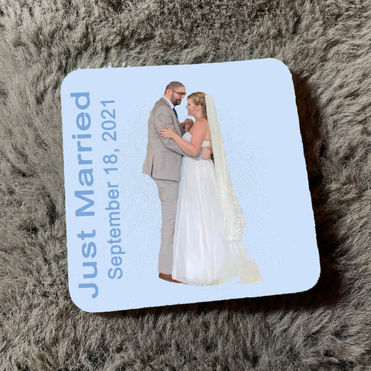 Custom coaster - wedding gift, wedding thank you, wedding, marriage, drink coaster, custom coaster, drink, neoprene, sublimation, beverage coaster, custom, blank