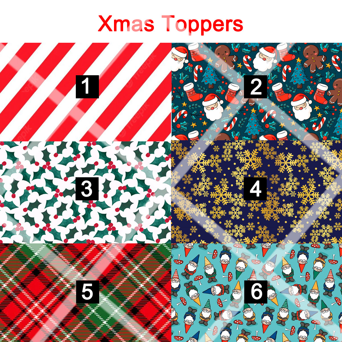 xmas magnetic glasses topper - holiday, xmas, christmas, winter, plaid, holly, snow, snowflake, gnomes, xmas topper, toppers, holiday toppers, xmas toppers, magnet glasses, magnetic glasses
