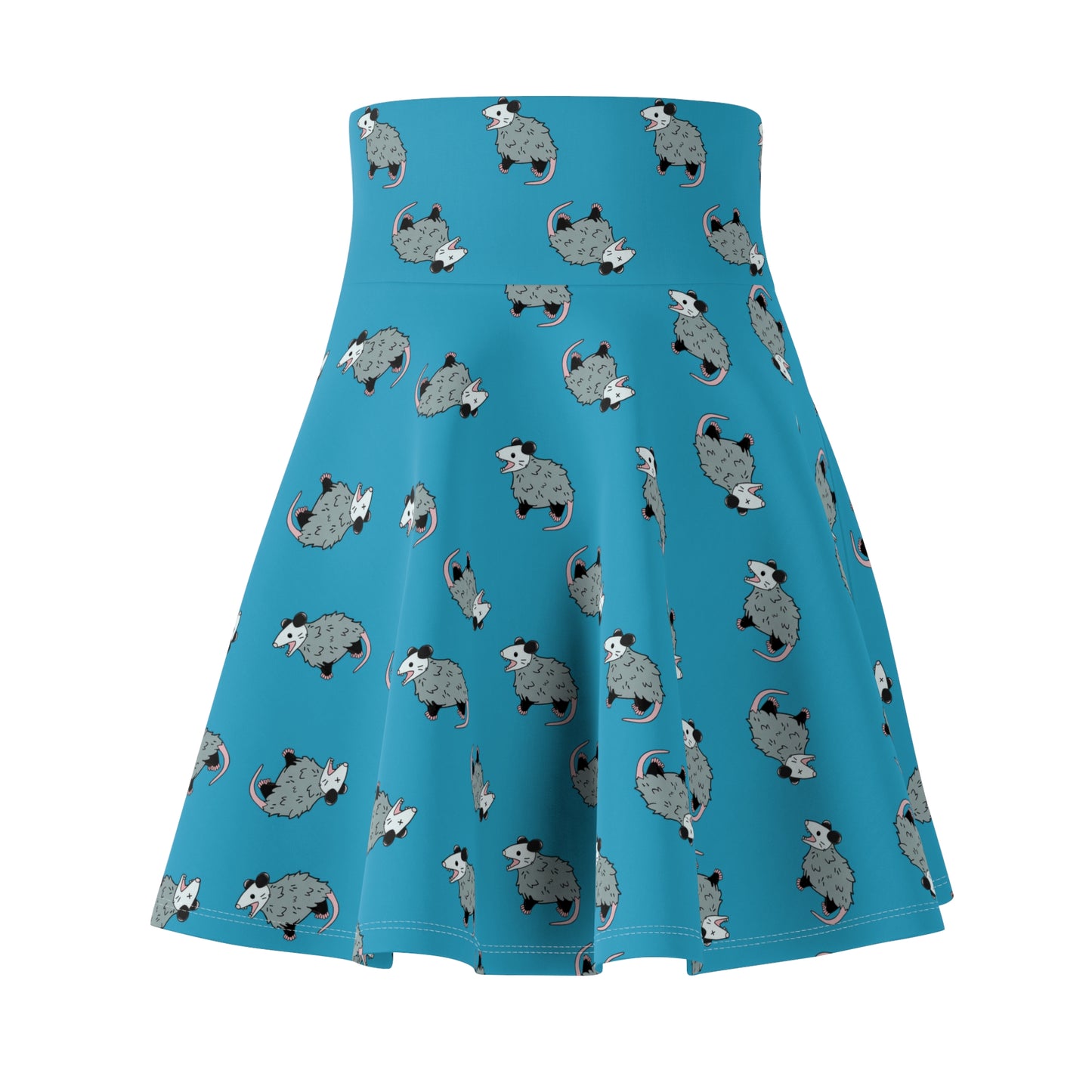 opossum skirt, Women's Skater Skirt, possum skirt, possum, opossum, possum dress, opossum dress, nature, wild animal dress, trash cat, forbiden cat,