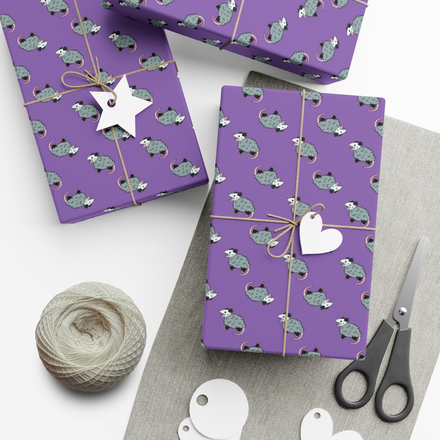 (Purple) possum wrapping paper, opossum wrapping paper, wrapping paper, gift wrap, possum gift wrap, opossum gift wrap, oppi, possi, cute possum