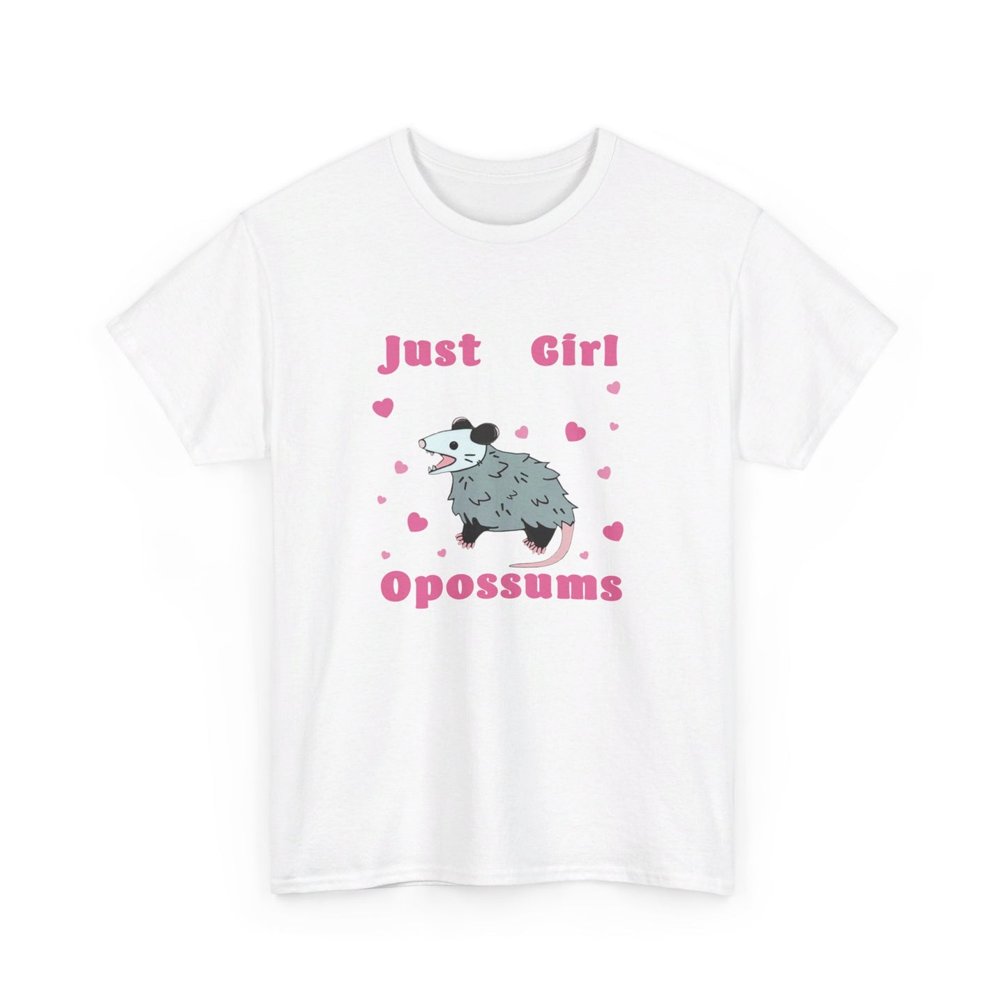 just a girl who loves possums shirt,Unisex Heavy Cotton Tee, possum shirt, opossum shirt, possi shirt, oppi shirt, possum love, opossum tshirt, possum tshirt