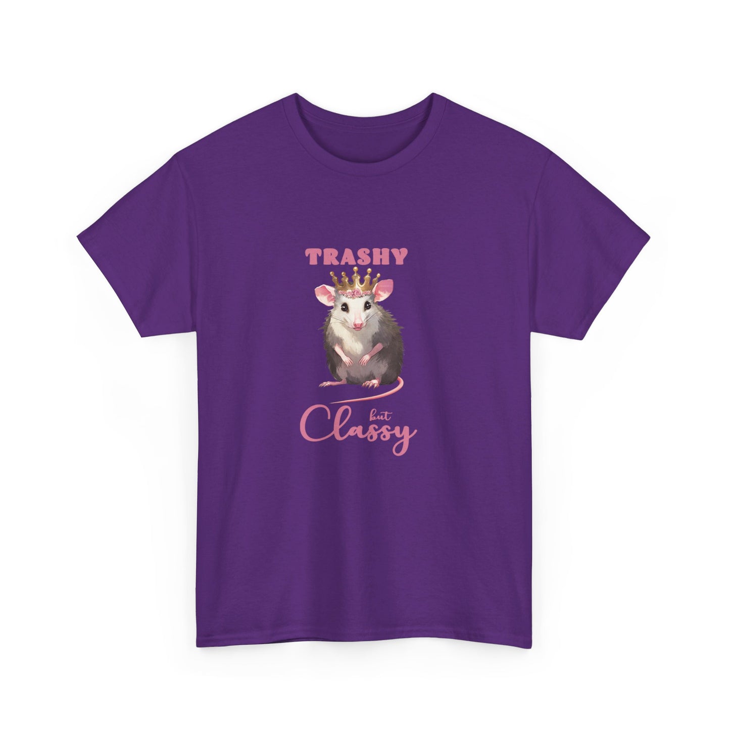 trashy but classy possum shirt, Unisex Heavy Cotton Tee, possum shirt, opossum shirt, possi shirt, oppi shirt, possum love, opossum tshirt, possum tshirt