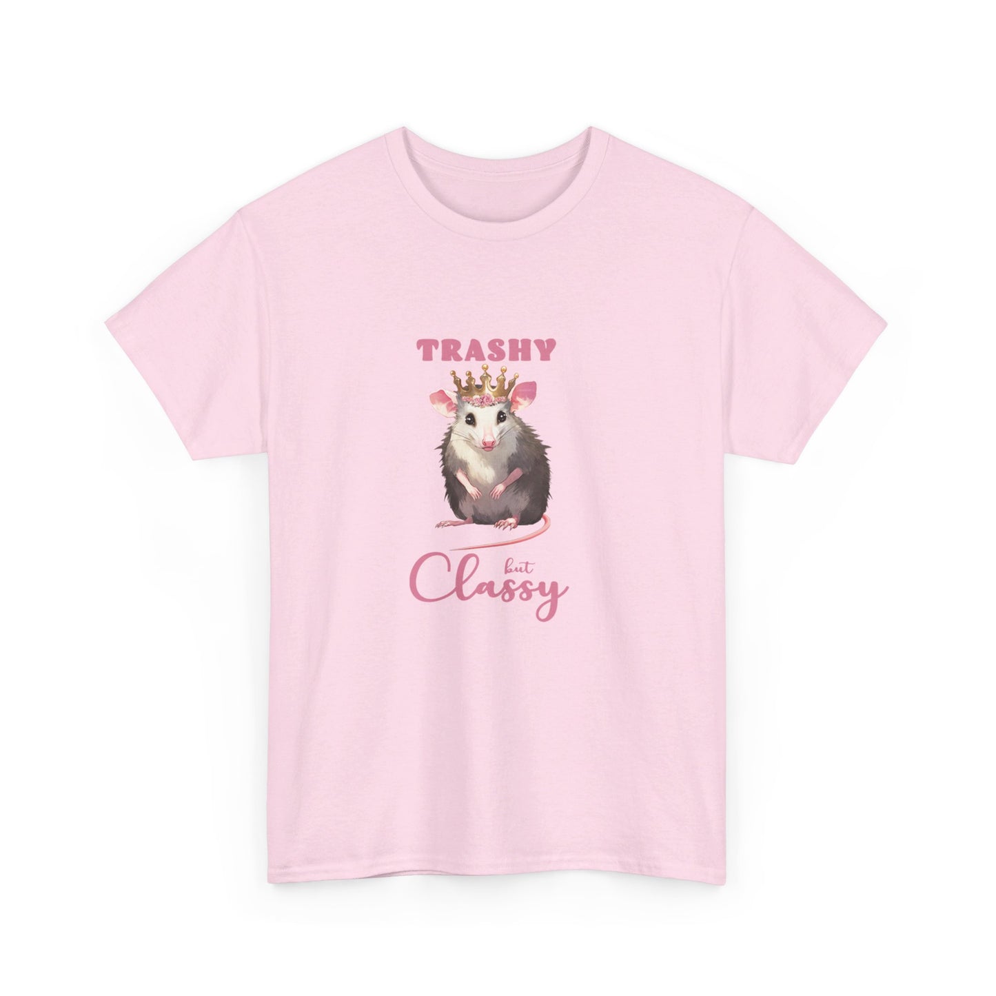 trashy but classy possum shirt, Unisex Heavy Cotton Tee, possum shirt, opossum shirt, possi shirt, oppi shirt, possum love, opossum tshirt, possum tshirt