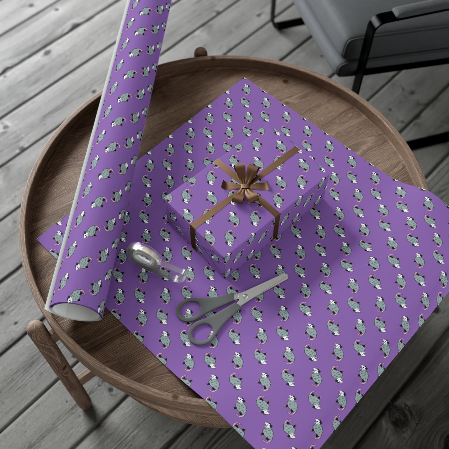 (Purple) possum wrapping paper, opossum wrapping paper, wrapping paper, gift wrap, possum gift wrap, opossum gift wrap, oppi, possi, cute possum