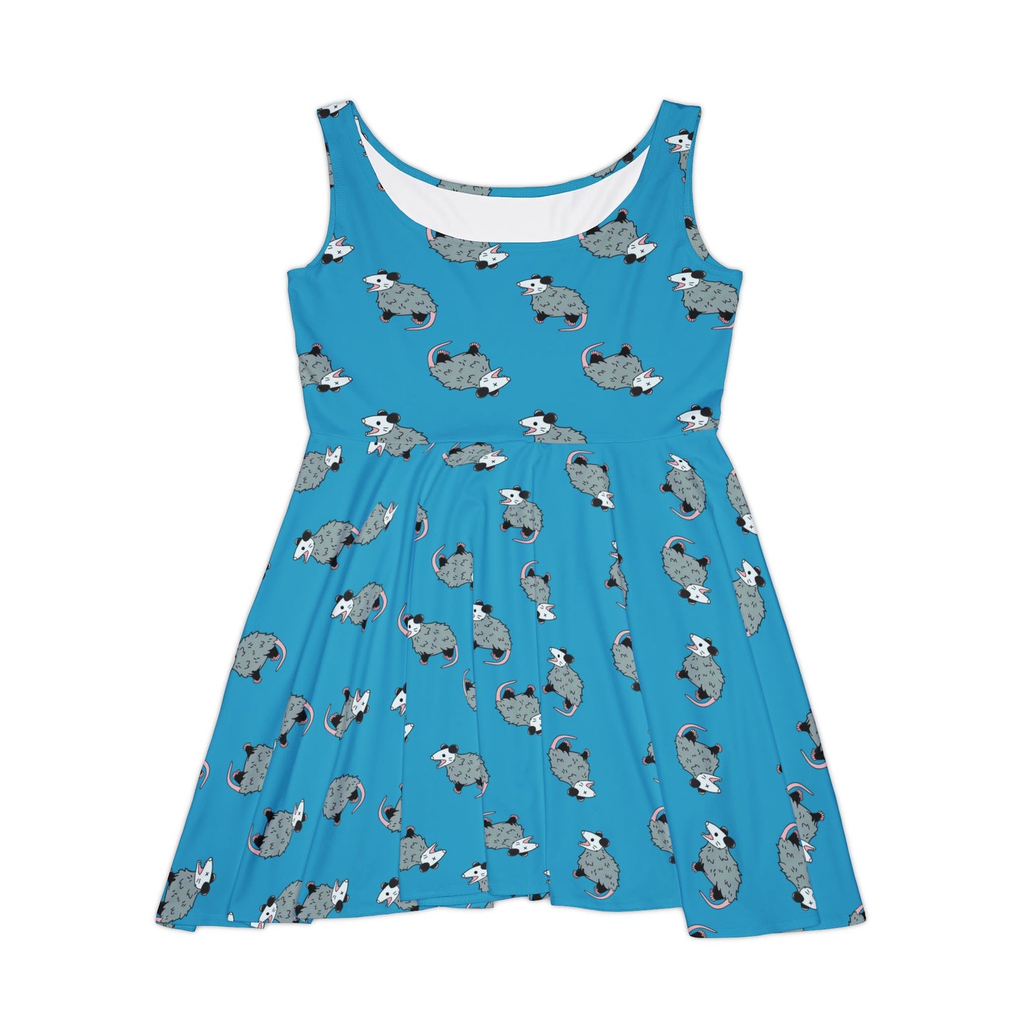 possum dress, Women's Skater Dress, opossum, opossum dress, possum dress blue background, cute possum, popular