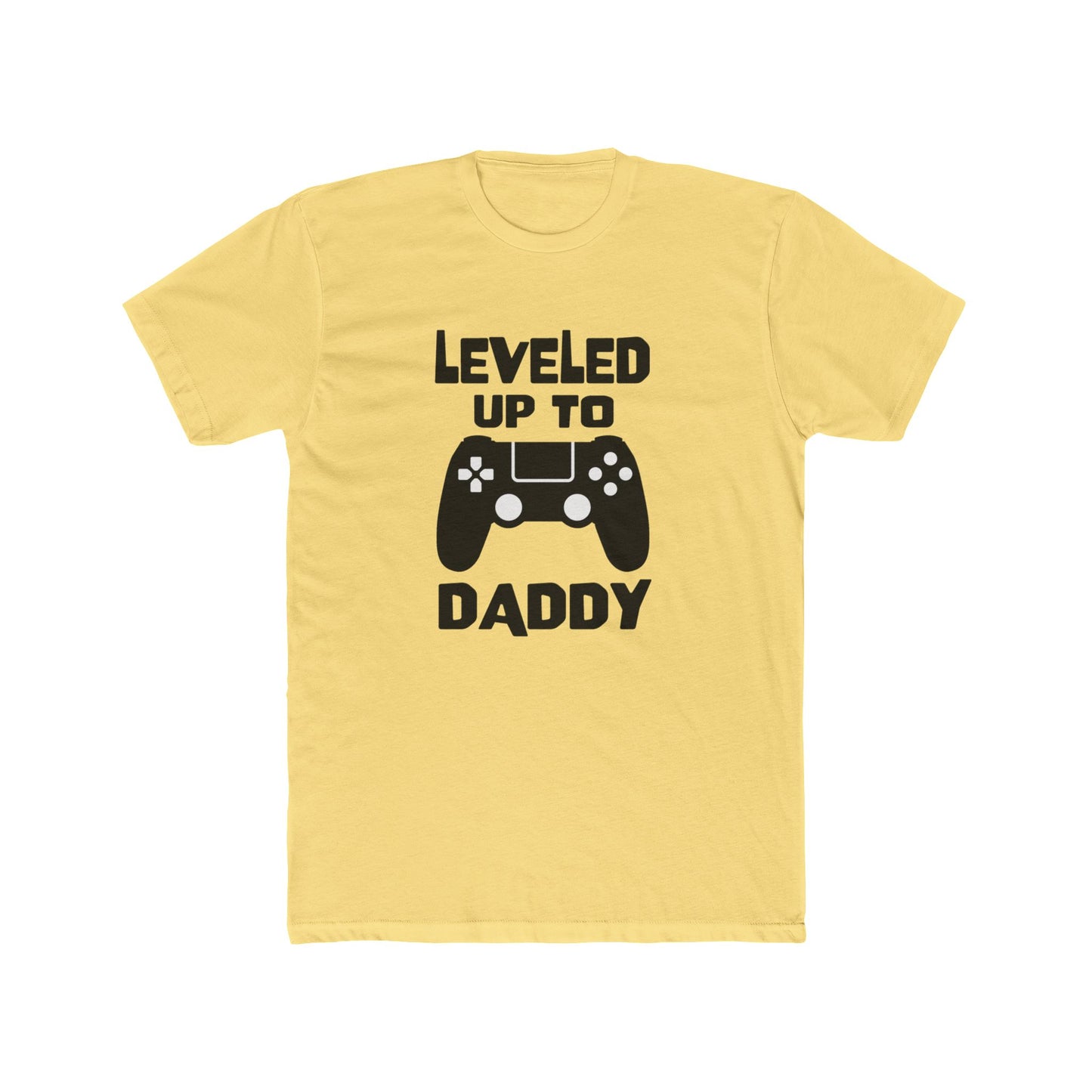 Leveled up to daddy, Unisex Cotton Crew Tee, dad, father, daddy, grandad, fathers day, shirt for dad, gift for dad, gift for fathers day
