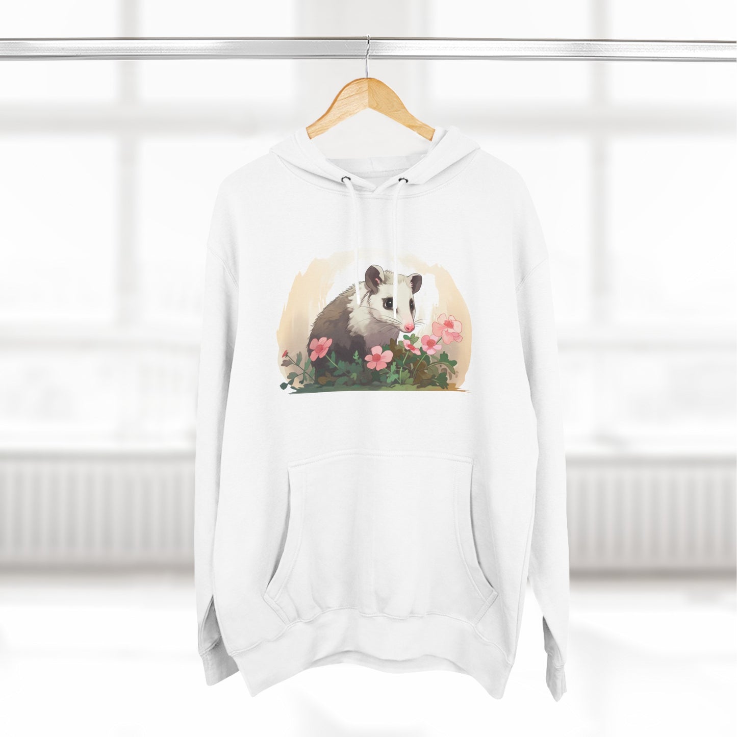 sweet possum, hoodie, Three-Panel Fleece Hoodie, opossum, possum, oppi, possum hoodie, opossum hoodie, possum love