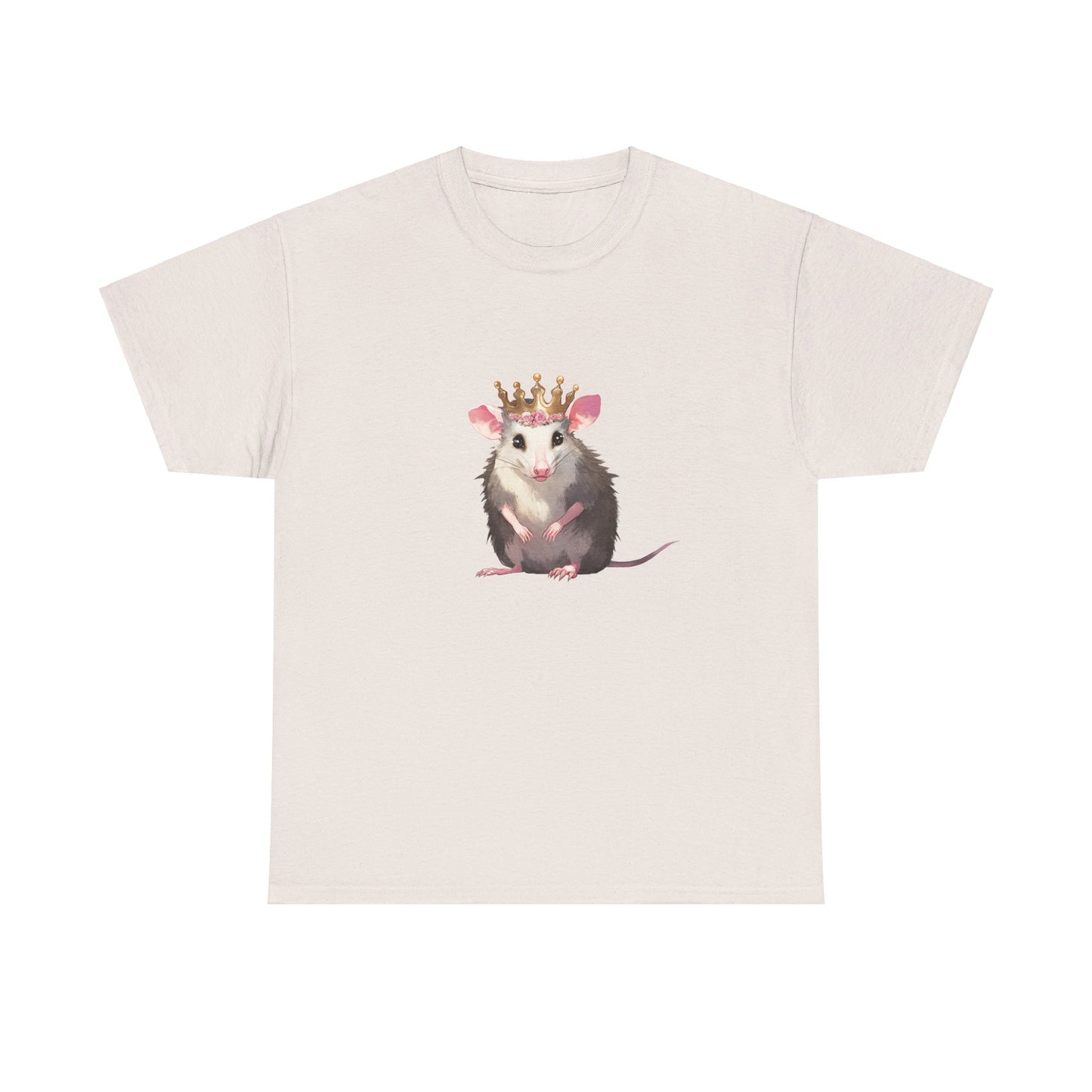 Princess Possi Unisex Heavy Cotton Tee, opossum, possum, oppi, possum shirt, princess, opossum shirt, tshirt, t-shirt,