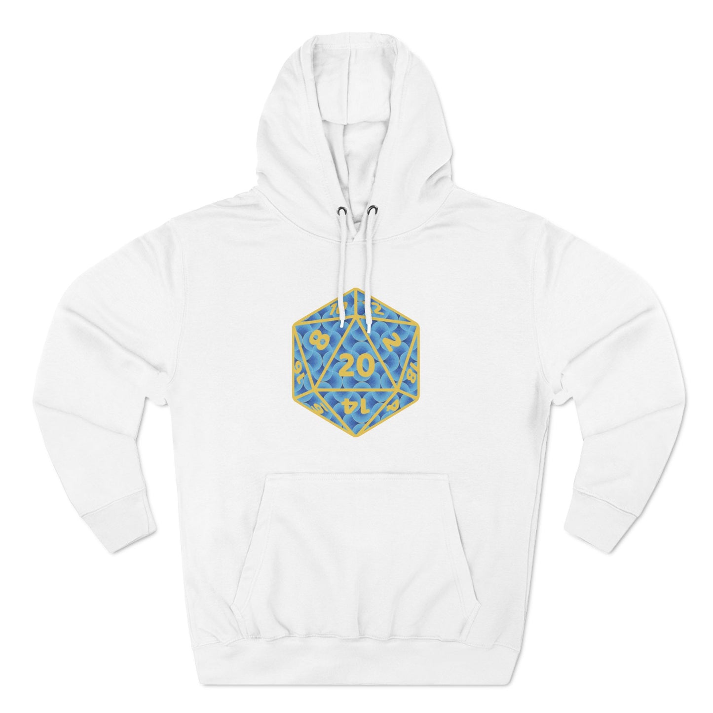 Hyatt carpet D20 yellow, hoodie, Three-Panel Fleece Hoodie, hyatt carpet cult, hyatt carpet, carpet cult, marriott carpet, carpet cults, dragon con, parody, inside joke, dragon con, dragoncon, dcon,