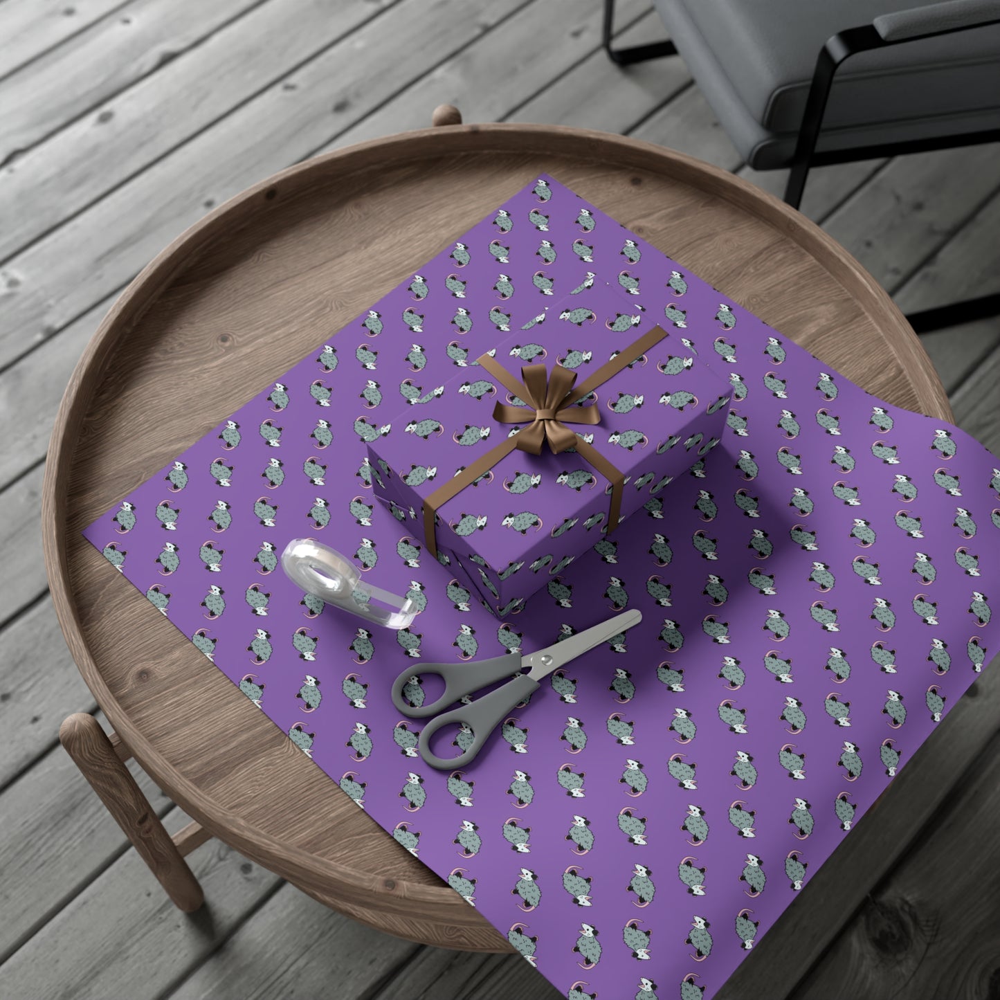 (Purple) possum wrapping paper, opossum wrapping paper, wrapping paper, gift wrap, possum gift wrap, opossum gift wrap, oppi, possi, cute possum