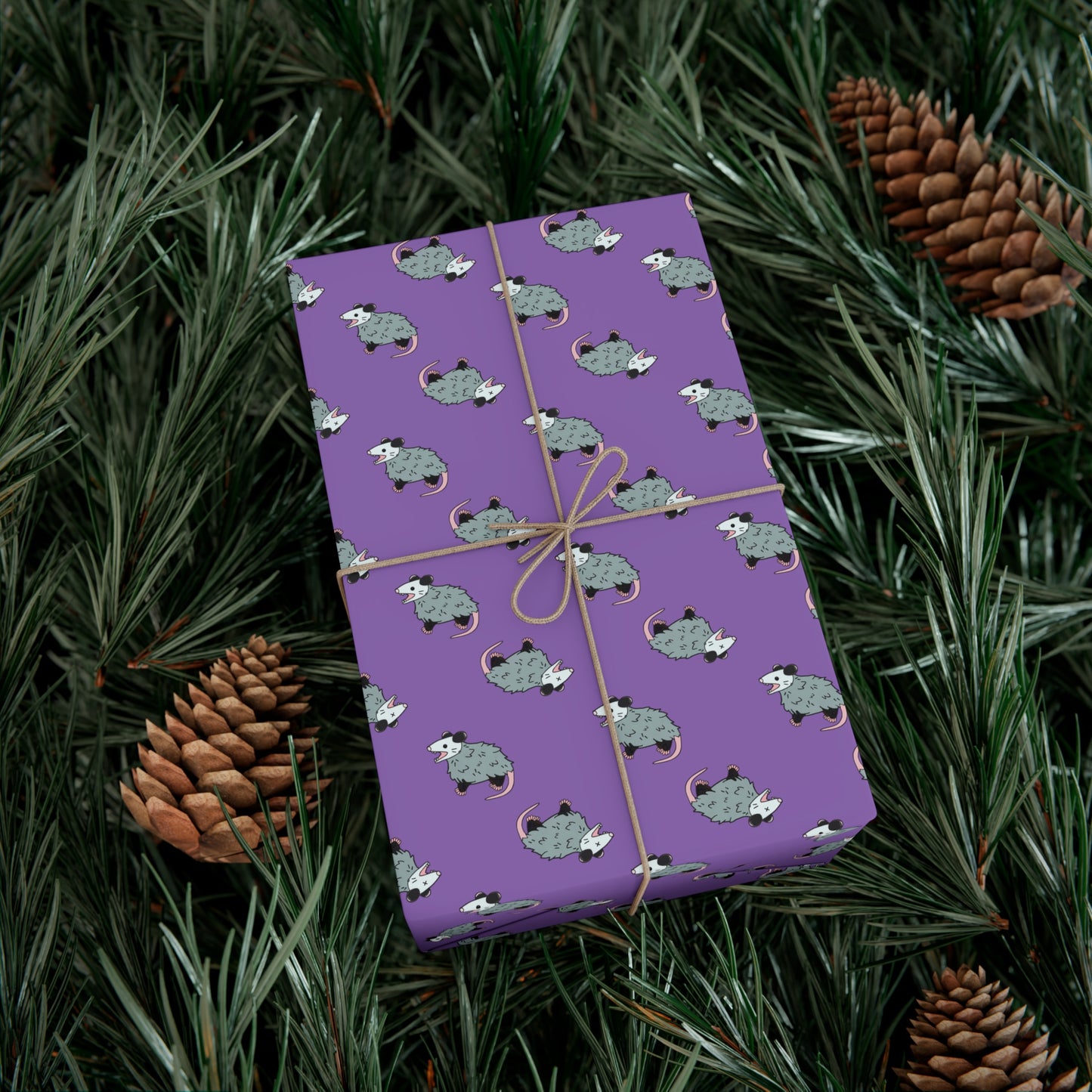 (Purple) possum wrapping paper, opossum wrapping paper, wrapping paper, gift wrap, possum gift wrap, opossum gift wrap, oppi, possi, cute possum