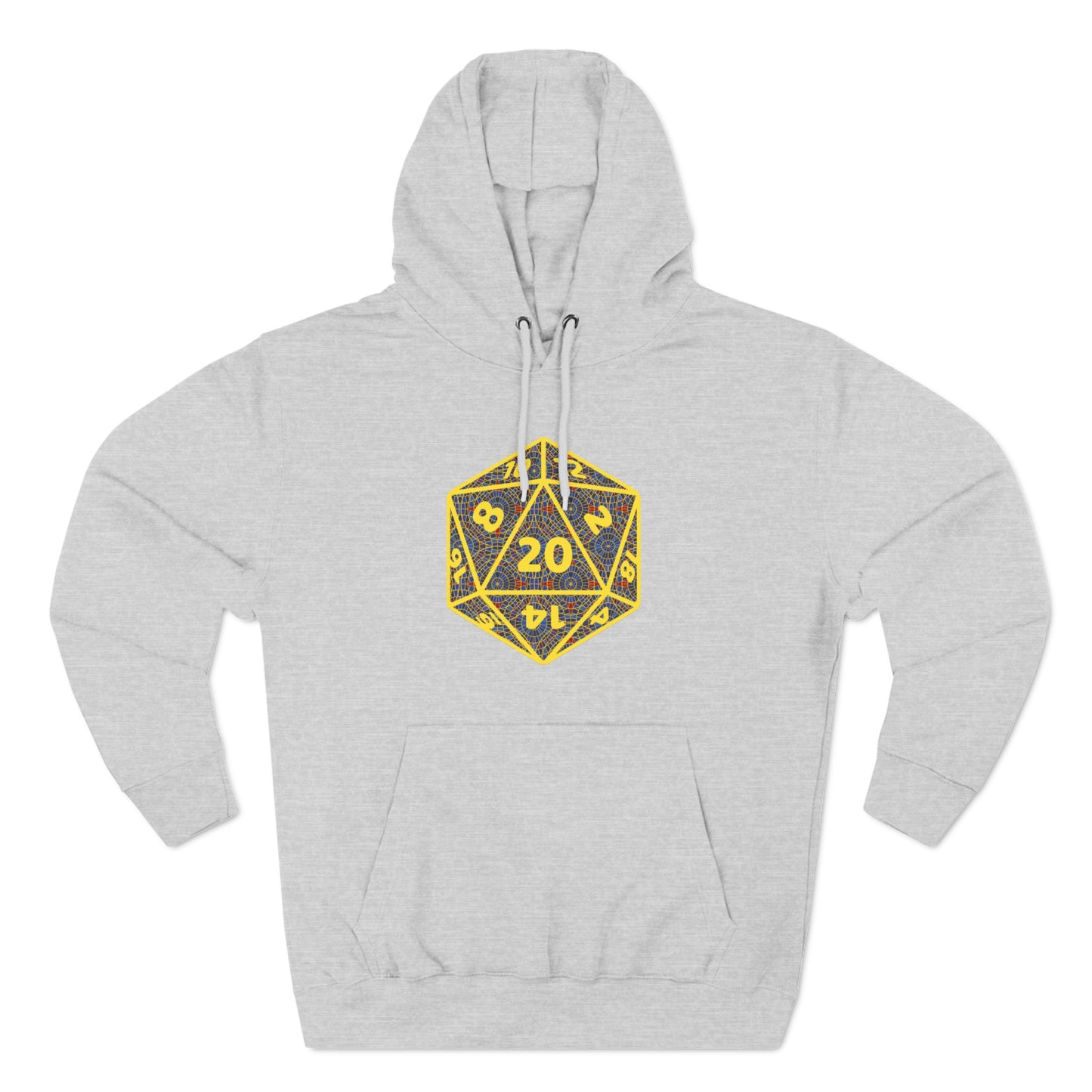 marriott carpet D20 yellow, hoodie, Three-Panel Fleece Hoodie, hyatt carpet, carpet cult, marriott carpet, carpet cults, dragon con, parody, inside joke, dragon con, dragoncon, dcon,