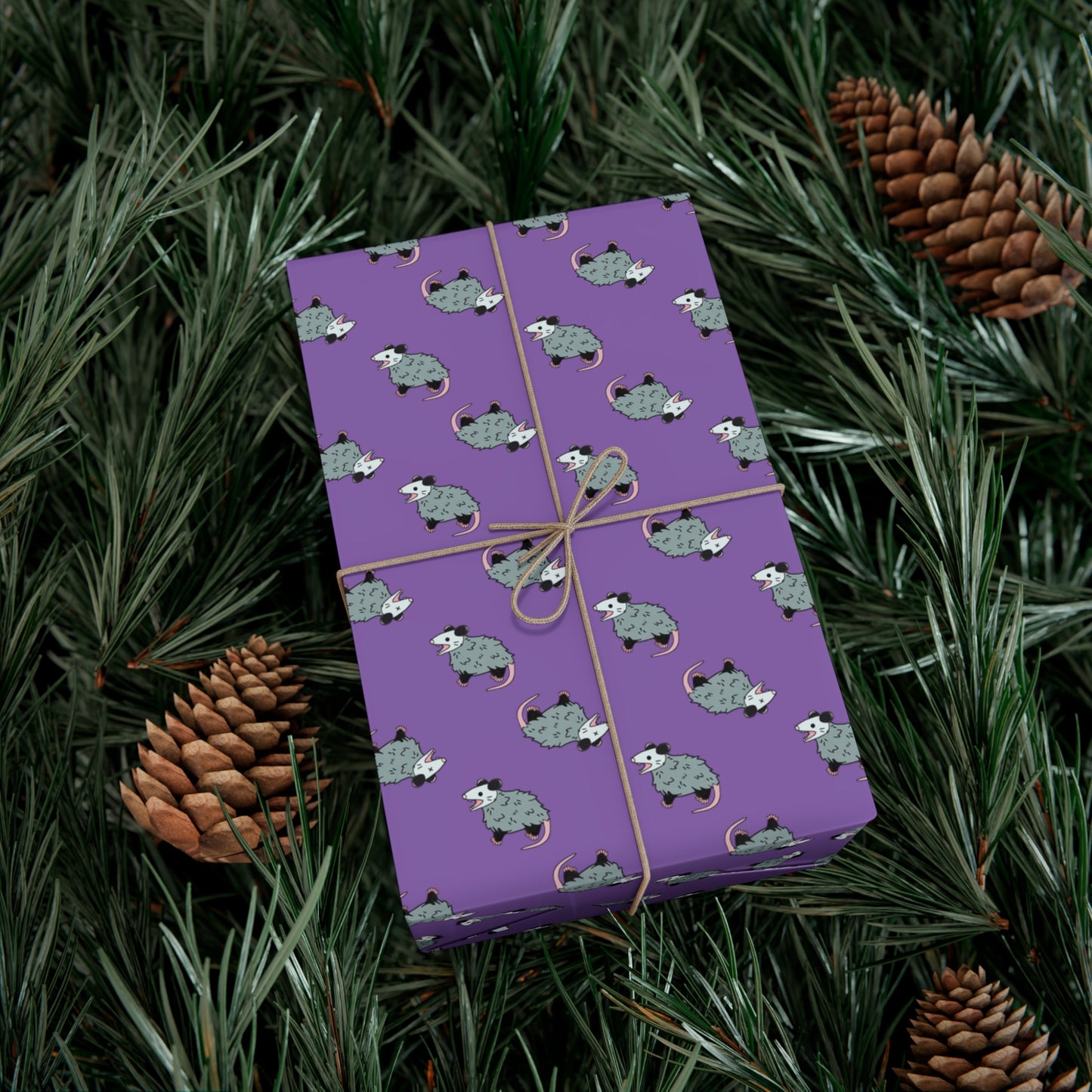 (Purple) possum wrapping paper, opossum wrapping paper, wrapping paper, gift wrap, possum gift wrap, opossum gift wrap, oppi, possi, cute possum