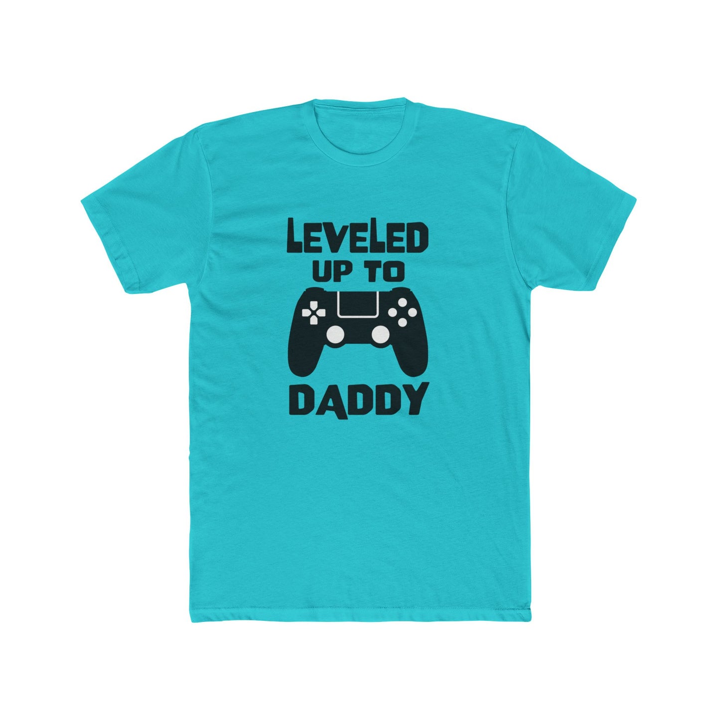 Leveled up to daddy, Unisex Cotton Crew Tee, dad, father, daddy, grandad, fathers day, shirt for dad, gift for dad, gift for fathers day