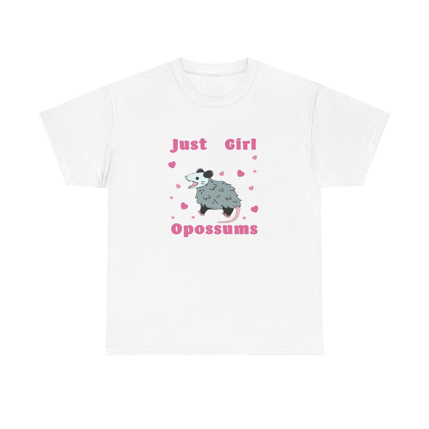 just a girl who loves possums shirt,Unisex Heavy Cotton Tee, possum shirt, opossum shirt, possi shirt, oppi shirt, possum love, opossum tshirt, possum tshirt