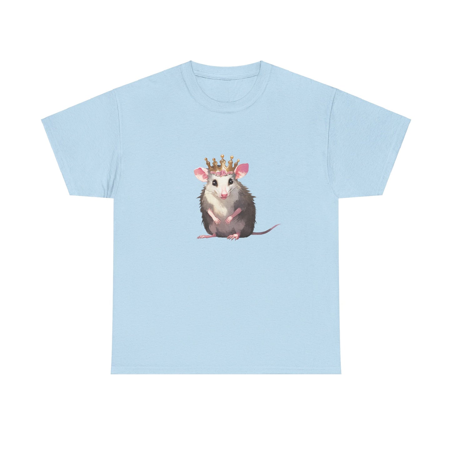 Princess Possi Unisex Heavy Cotton Tee, opossum, possum, oppi, possum shirt, princess, opossum shirt, tshirt, t-shirt,