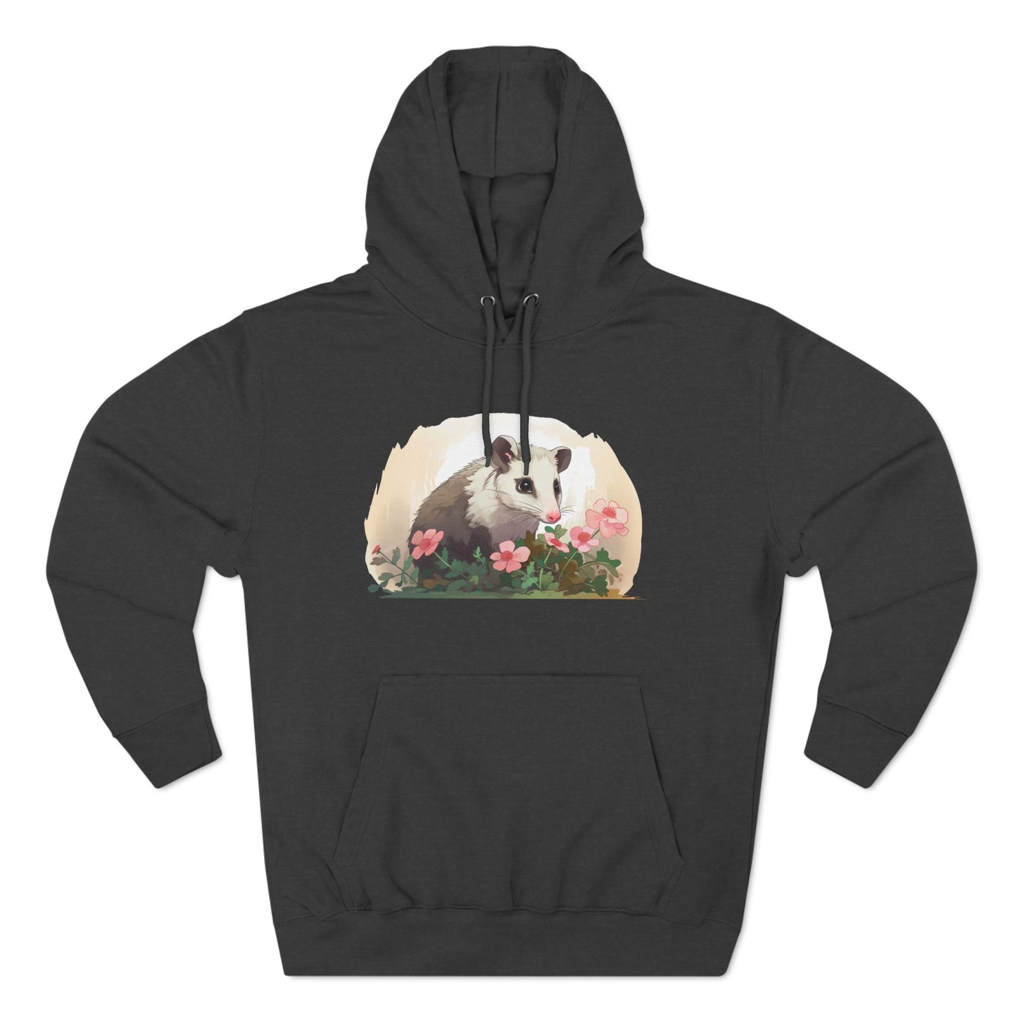 sweet possum, hoodie, Three-Panel Fleece Hoodie, opossum, possum, oppi, possum hoodie, opossum hoodie, possum love