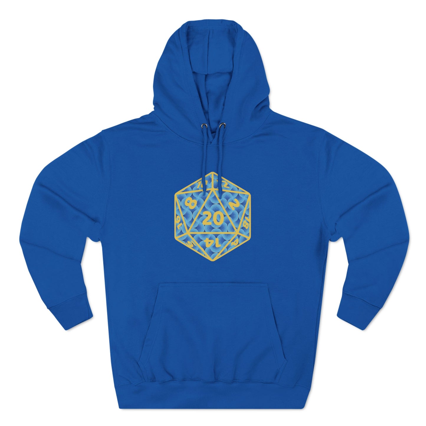 Hyatt carpet D20 yellow, hoodie, Three-Panel Fleece Hoodie, hyatt carpet cult, hyatt carpet, carpet cult, marriott carpet, carpet cults, dragon con, parody, inside joke, dragon con, dragoncon, dcon,