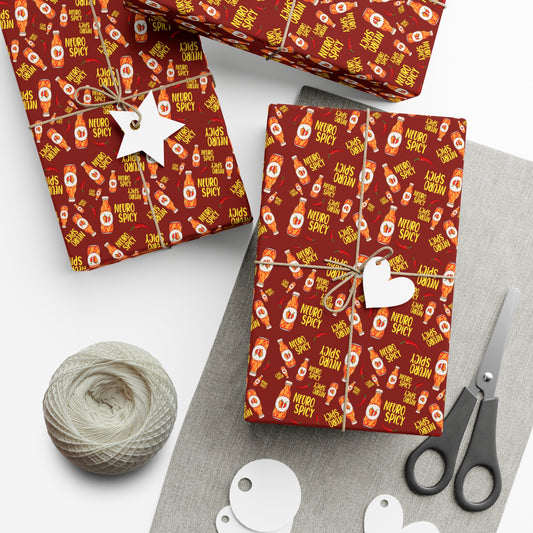 Neuro Spicy wrapping paper, neuro spicy gift wrap, gift wrap, wrapping paper, spectrum, autistic, adhd, dyslexic, neuro spicy, spicy, on the spectrum