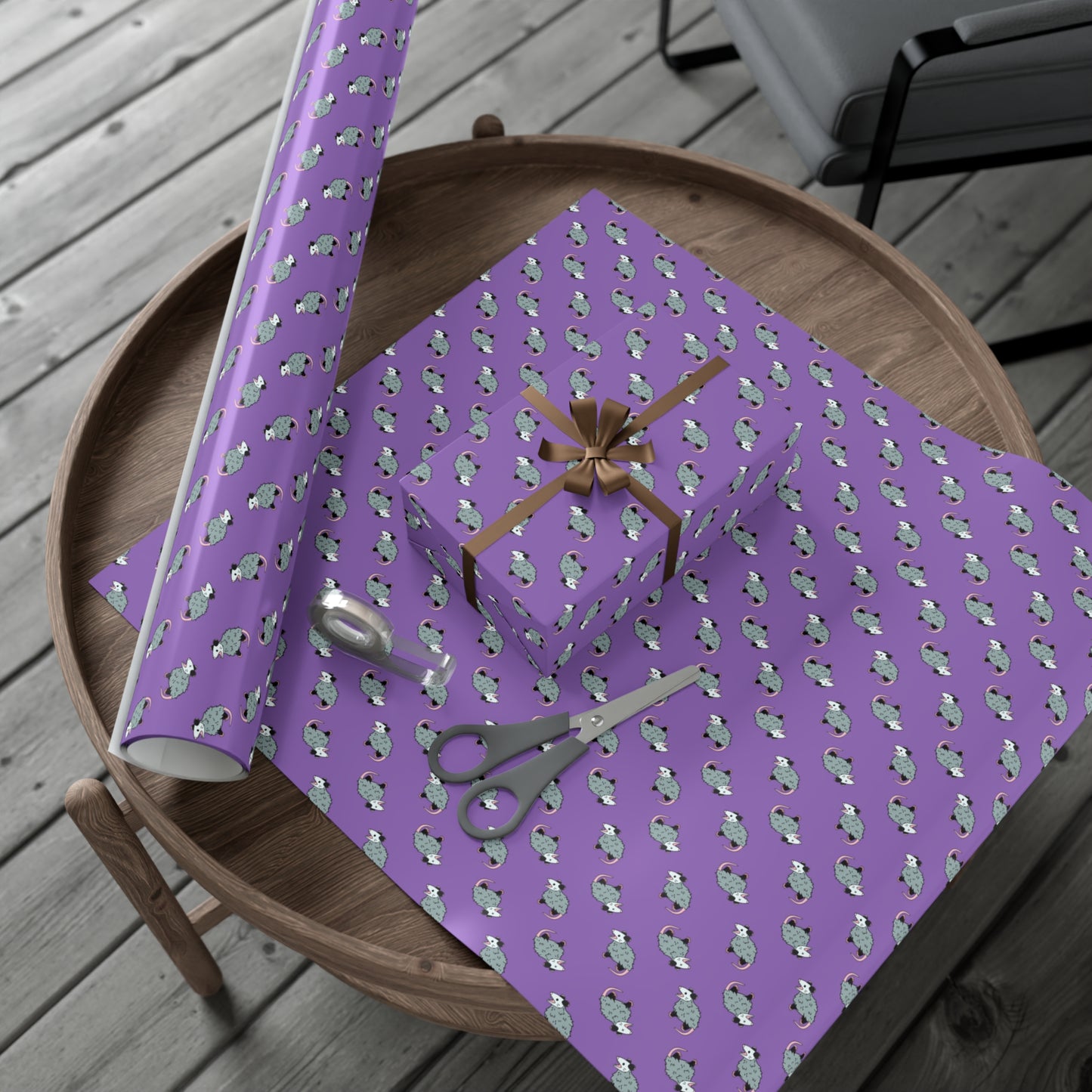 (Purple) possum wrapping paper, opossum wrapping paper, wrapping paper, gift wrap, possum gift wrap, opossum gift wrap, oppi, possi, cute possum