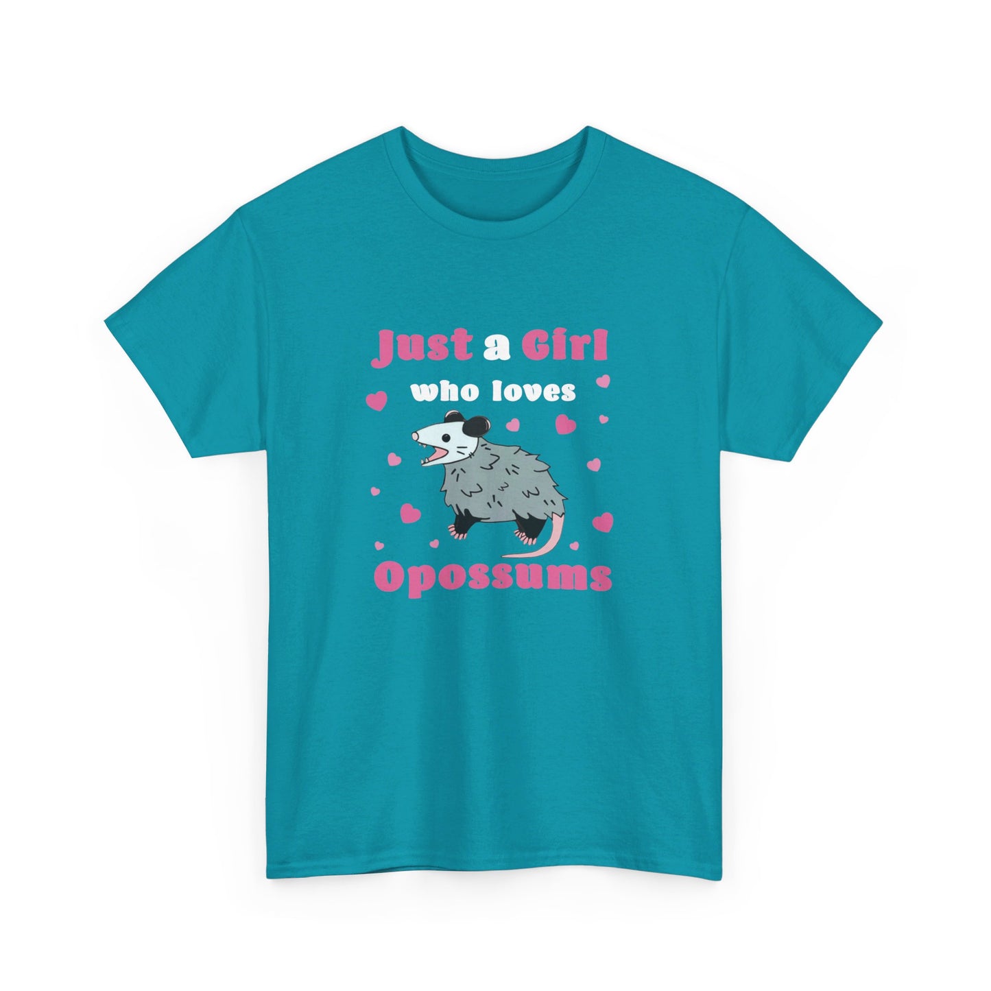 just a girl who loves possums shirt,Unisex Heavy Cotton Tee, possum shirt, opossum shirt, possi shirt, oppi shirt, possum love, opossum tshirt, possum tshirt