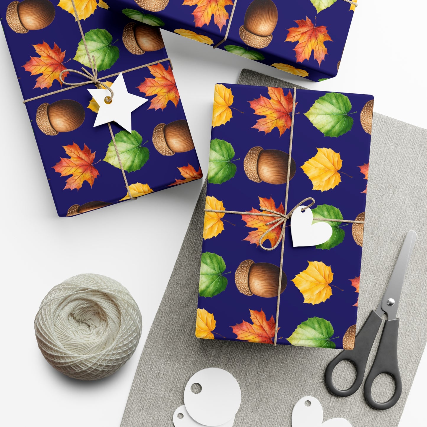 fall gift wrap, fall wrapping paper, wrapping paper, gift wrap, acorn, leaves, fall leaves, fall, cute fall wrapping paper