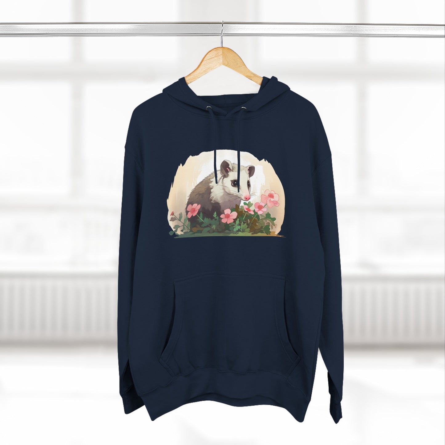 sweet possum, hoodie, Three-Panel Fleece Hoodie, opossum, possum, oppi, possum hoodie, opossum hoodie, possum love