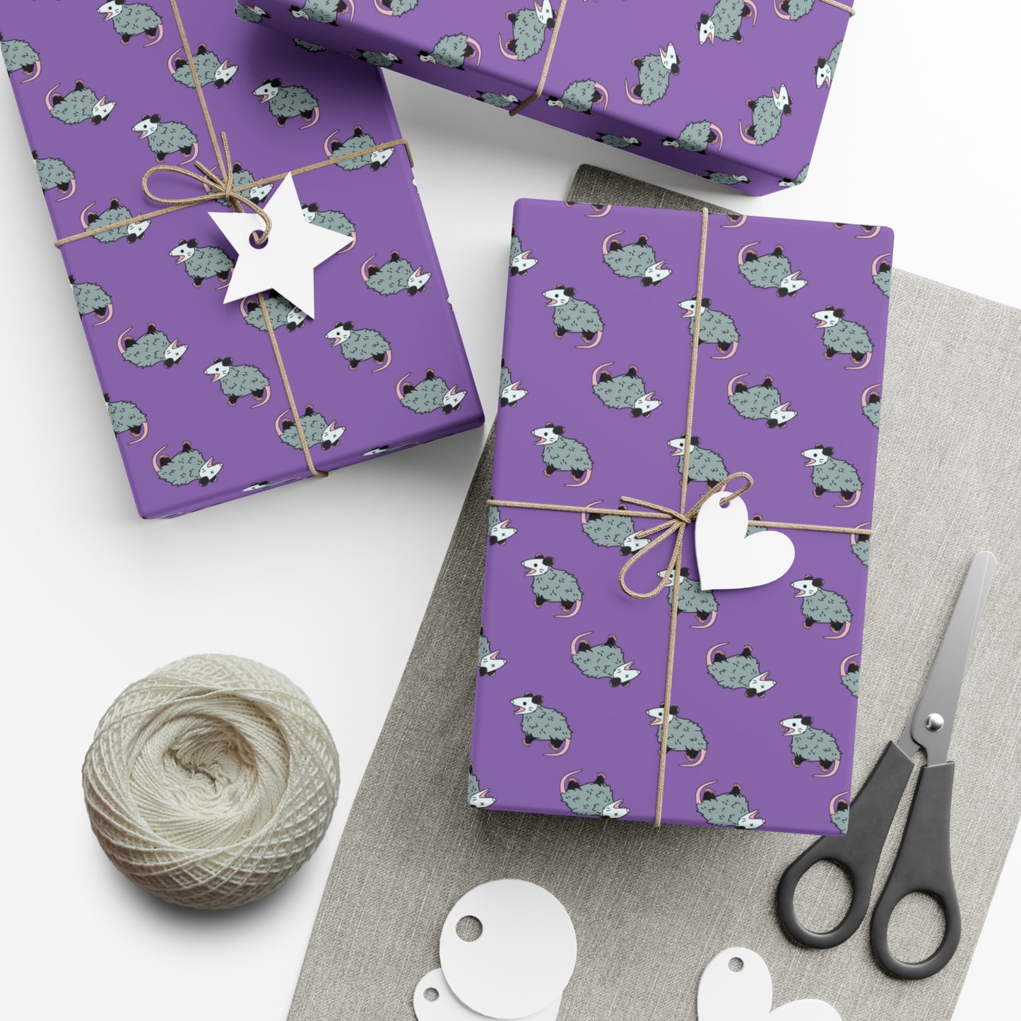 (Purple) possum wrapping paper, opossum wrapping paper, wrapping paper, gift wrap, possum gift wrap, opossum gift wrap, oppi, possi, cute possum