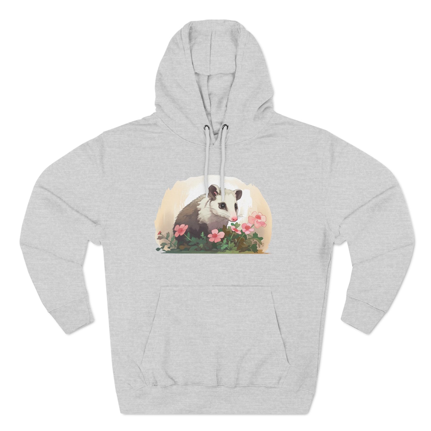 sweet possum, hoodie, Three-Panel Fleece Hoodie, opossum, possum, oppi, possum hoodie, opossum hoodie, possum love