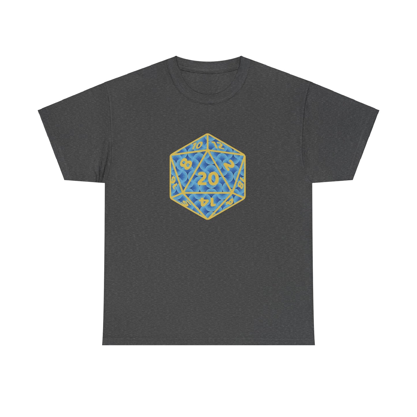 Yellow Hyatt carpet d20, Unisex Heavy Cotton Tee, carpet d20 shirt, hyatt carpet cult, carpet dice shirt, carpet dice tshirt, hyatt carpet cult, marriott carpet, hyatt carpet dice, carpet cult, hyatt carpet cult, dragon con, dragoncon, dcon, inside joke