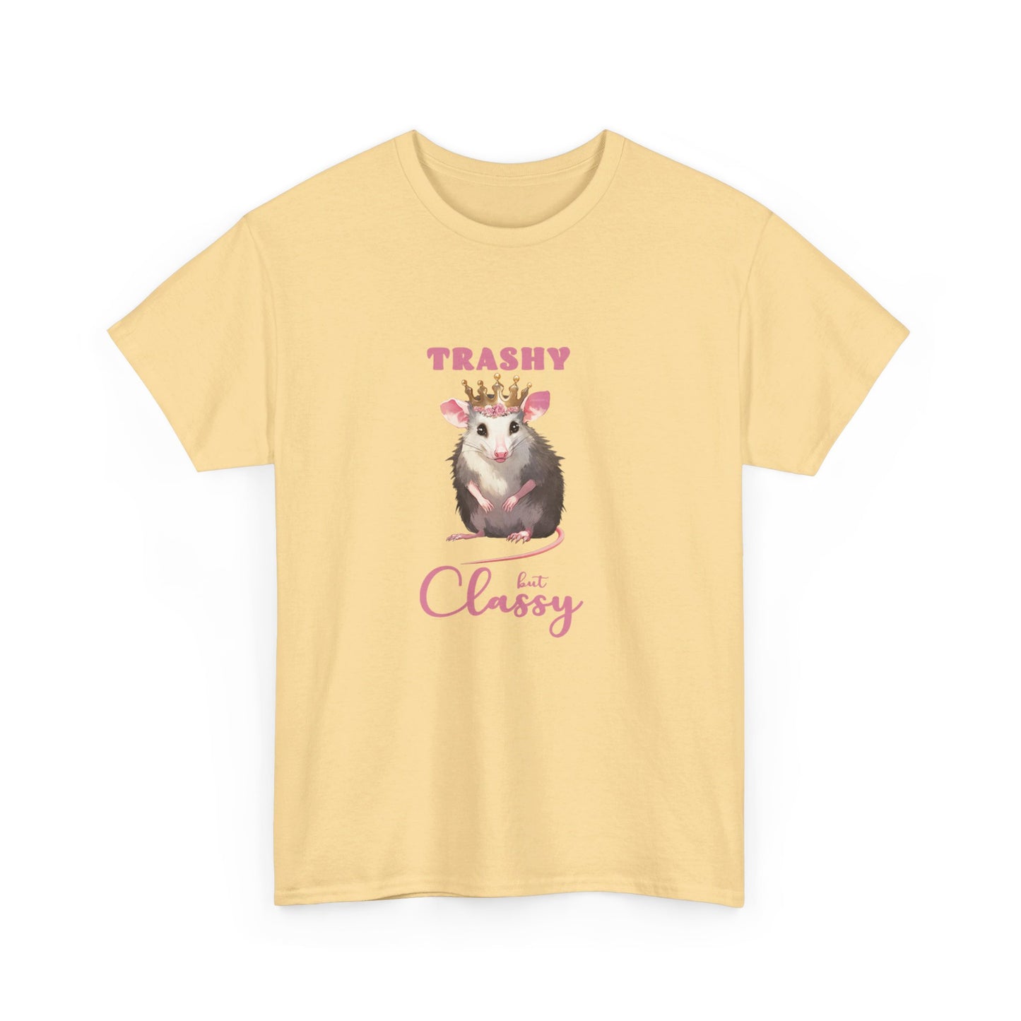 trashy but classy possum shirt, Unisex Heavy Cotton Tee, possum shirt, opossum shirt, possi shirt, oppi shirt, possum love, opossum tshirt, possum tshirt