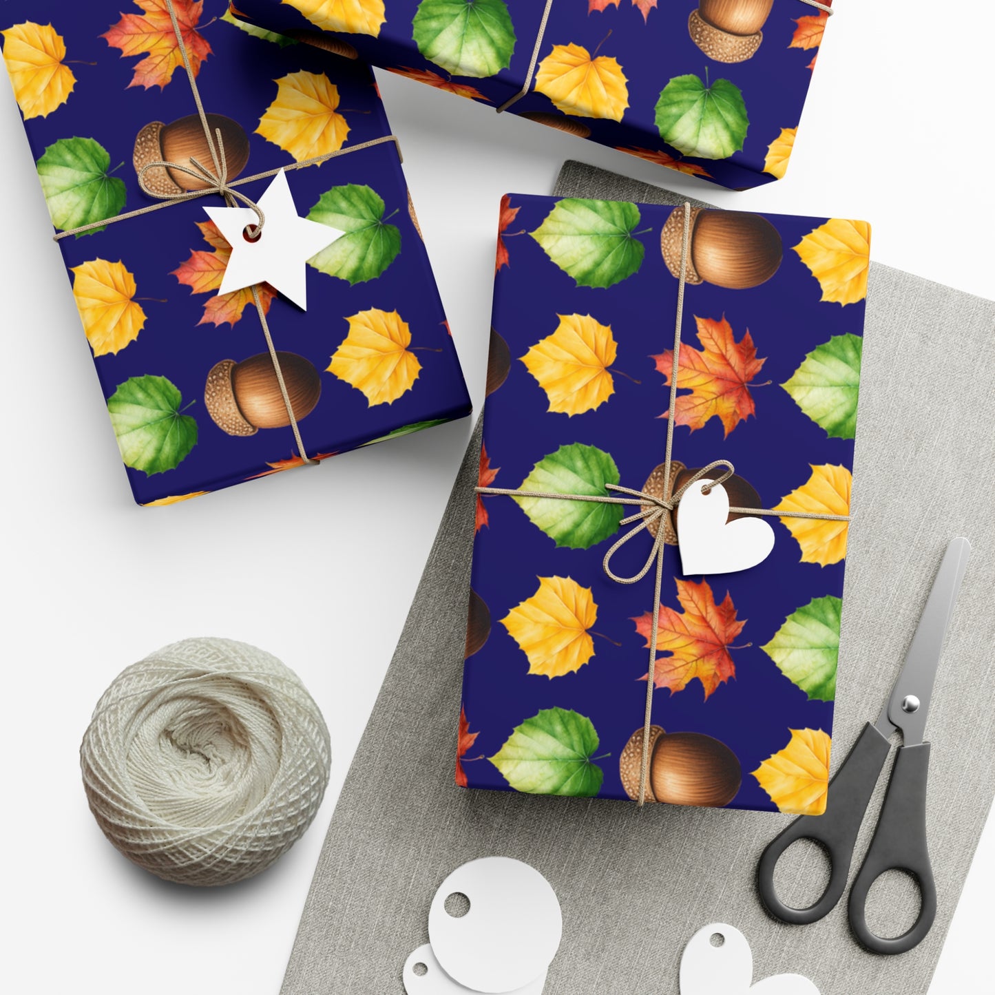 fall gift wrap, fall wrapping paper, wrapping paper, gift wrap, acorn, leaves, fall leaves, fall, cute fall wrapping paper