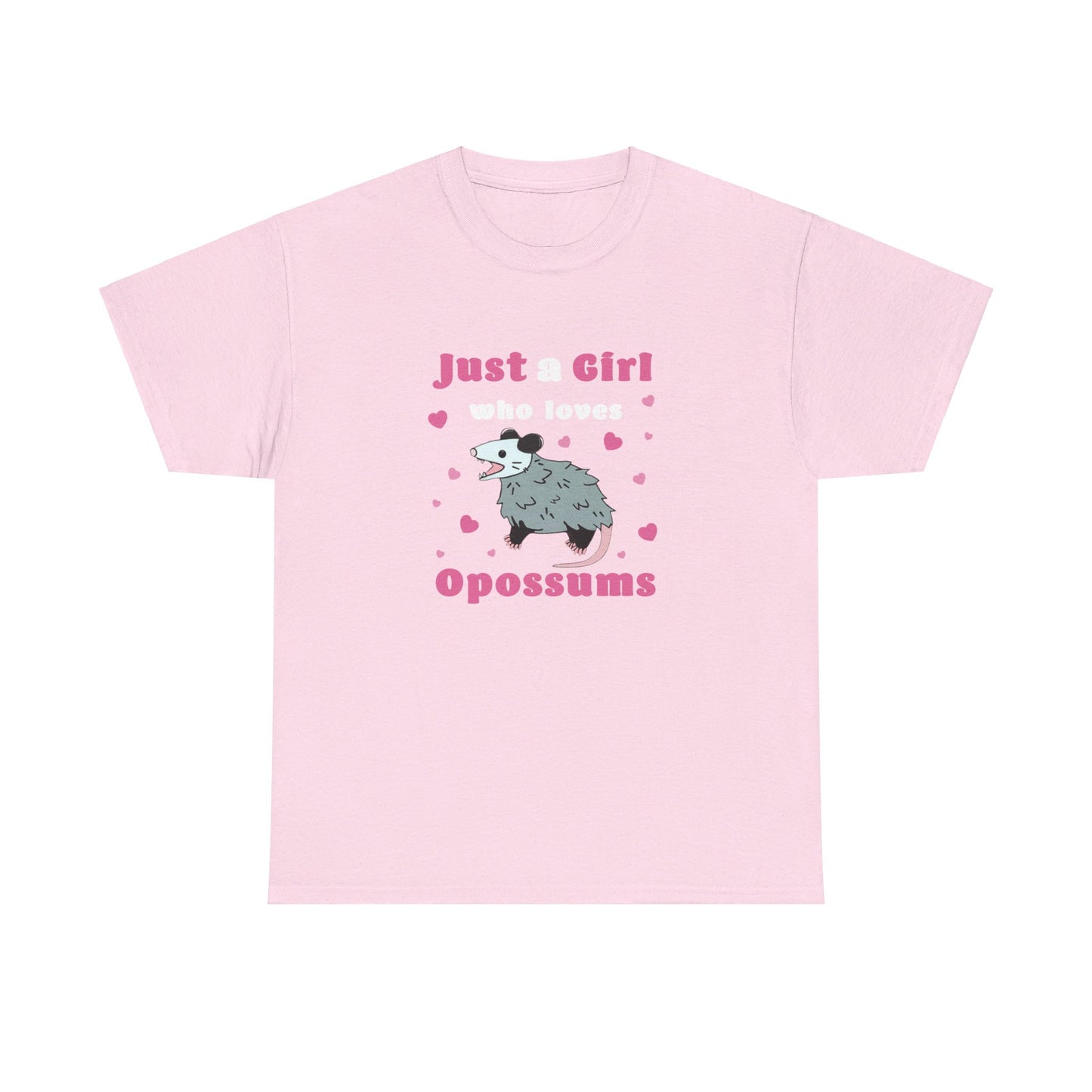 just a girl who loves possums shirt,Unisex Heavy Cotton Tee, possum shirt, opossum shirt, possi shirt, oppi shirt, possum love, opossum tshirt, possum tshirt