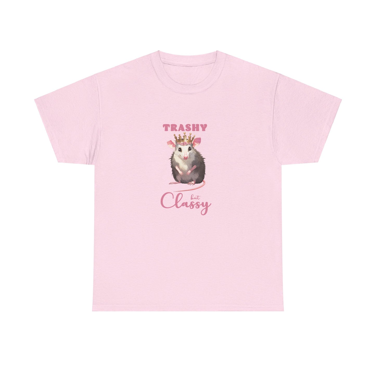 trashy but classy possum shirt, Unisex Heavy Cotton Tee, possum shirt, opossum shirt, possi shirt, oppi shirt, possum love, opossum tshirt, possum tshirt