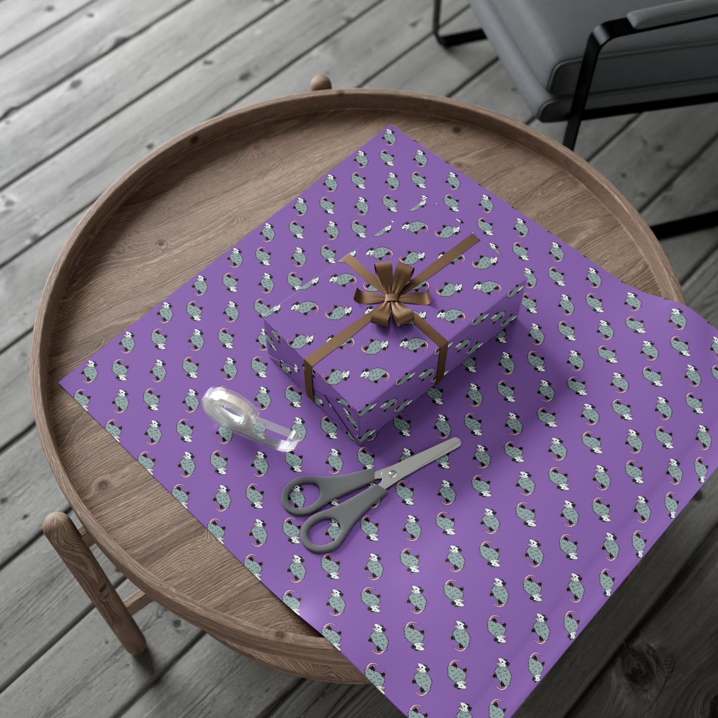 (Purple) possum wrapping paper, opossum wrapping paper, wrapping paper, gift wrap, possum gift wrap, opossum gift wrap, oppi, possi, cute possum