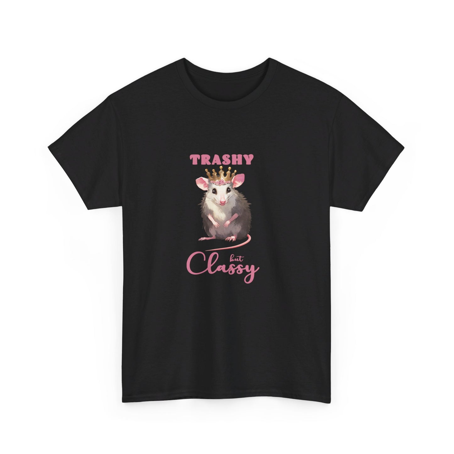 trashy but classy possum shirt, Unisex Heavy Cotton Tee, possum shirt, opossum shirt, possi shirt, oppi shirt, possum love, opossum tshirt, possum tshirt