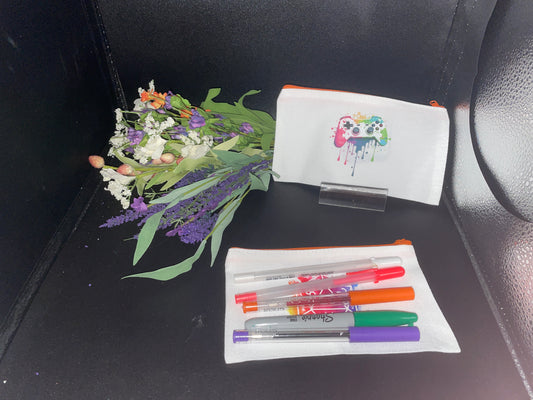 Color Splat Game Controller Pencil bag - pencil bag, school bag, pen bag, cute makeup bag, purse bag, makeup, pencil, feminine hygiene bag,