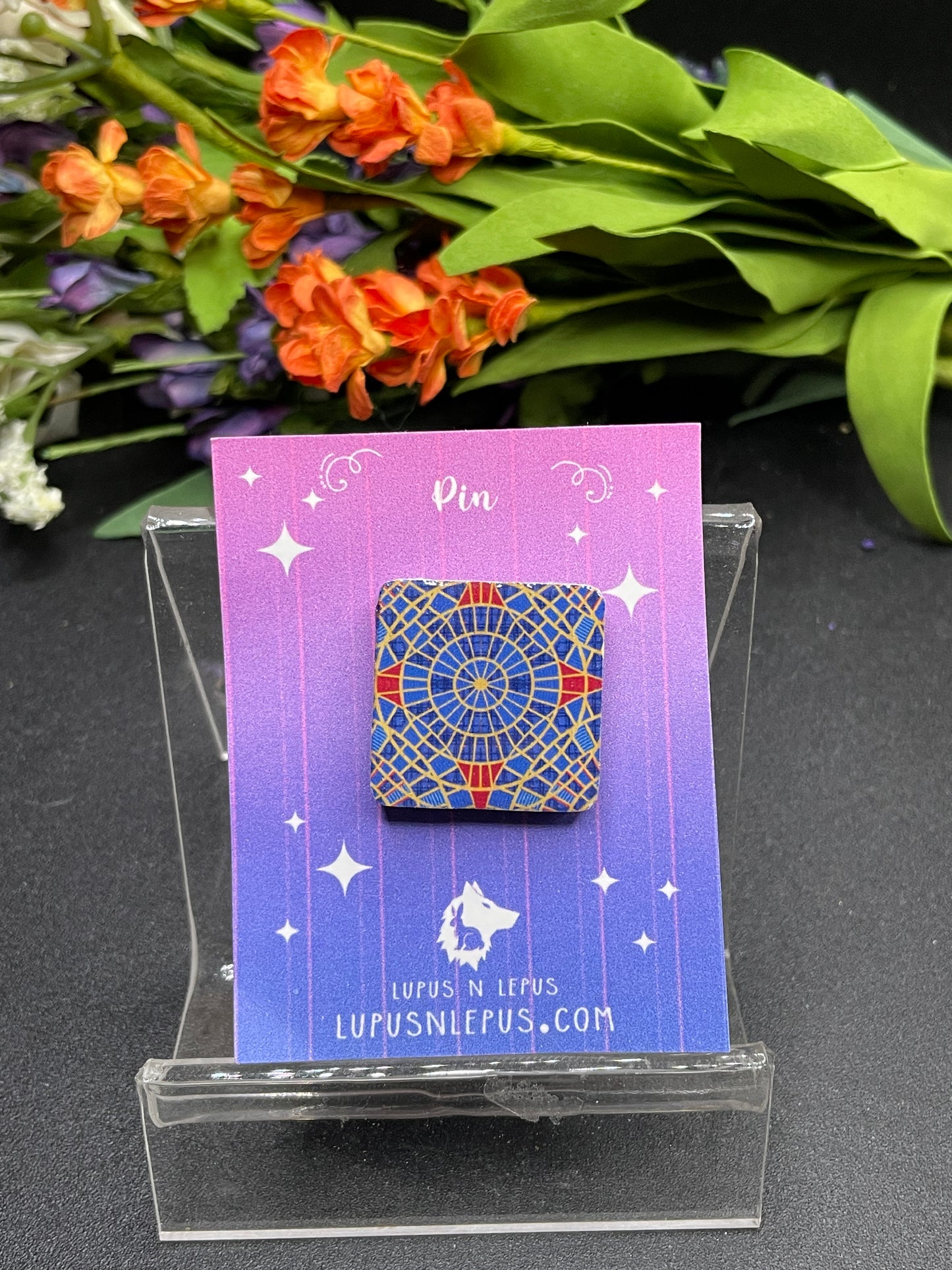 Marriott carpet pin, wood base. Rubber pin back. Hand made 100% myself