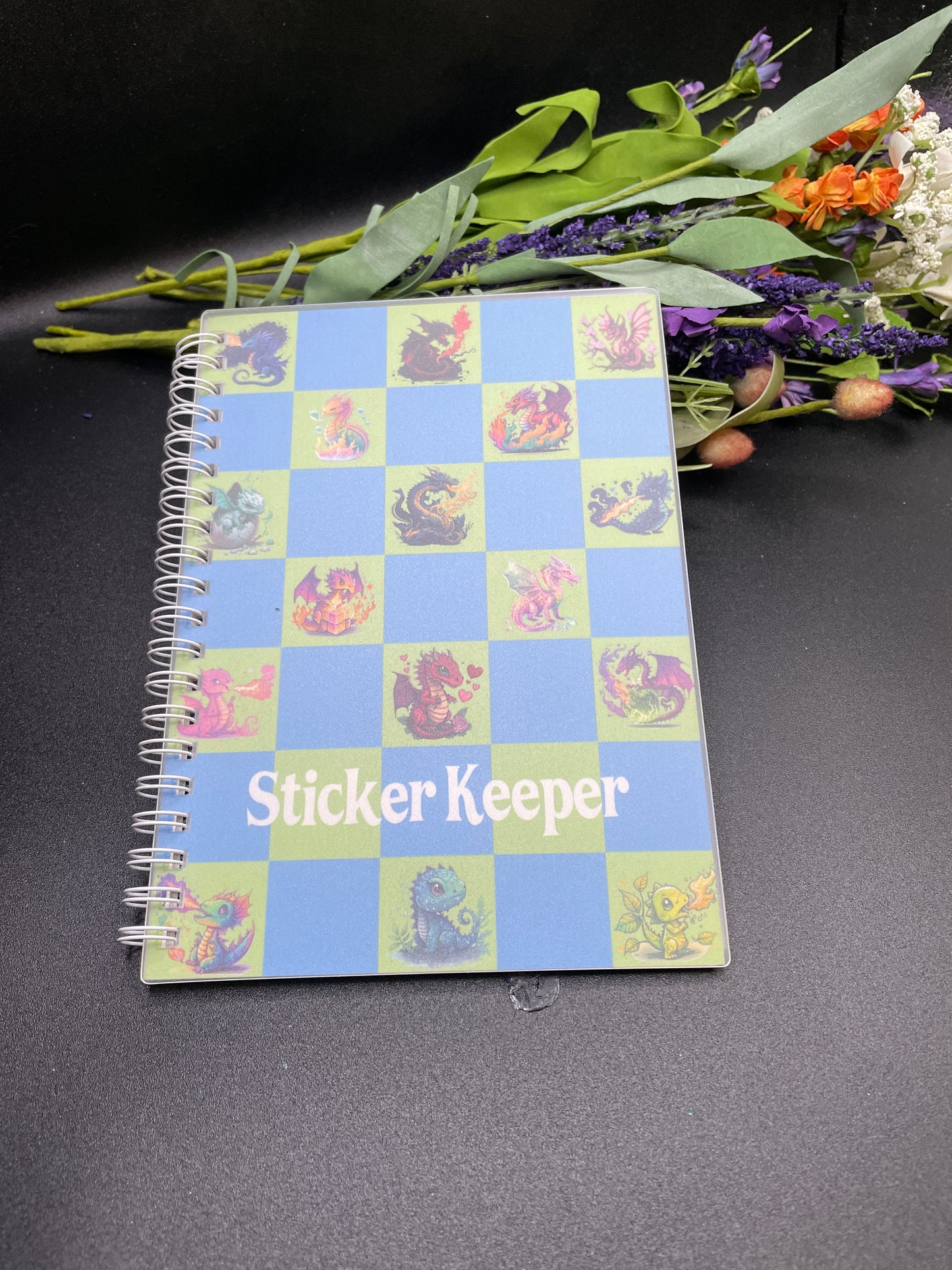 Reusable sticker book - 5x7inch 20 page, sticker book, sticker keeper, sticker saver, reusable, stickers, sticker shop