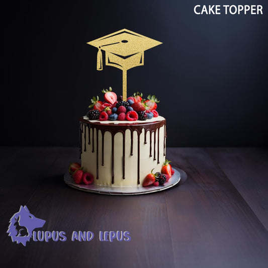 Graduation cap wood cake topper - graduation, grad, grad cake topper, graduation cake topper, cake, cake topper, cake stick, cake tag, cake decoration
