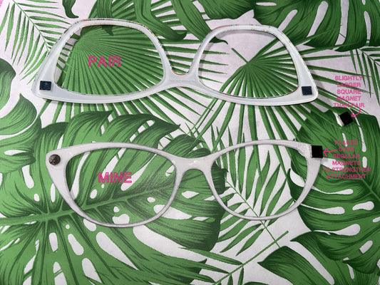 oops I forgot my 2 SQUARE magnets for magnetic glasses topper blanks, magnets for toppers, topper magnets