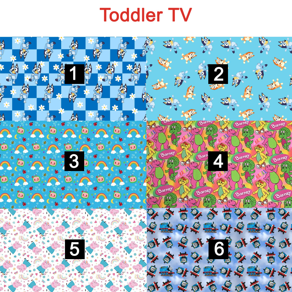 Toddler TV - magnetic glasses topper -  bluey, peppa, pig, barney, purple dinosaur, cocomellon, thomas the train, tv, tv shows, toddler, topper, magnetic topper, wanda, kirby, ella, casper, reese, Brook, Addison, Zuri, Payton, murphy, harper, jessie