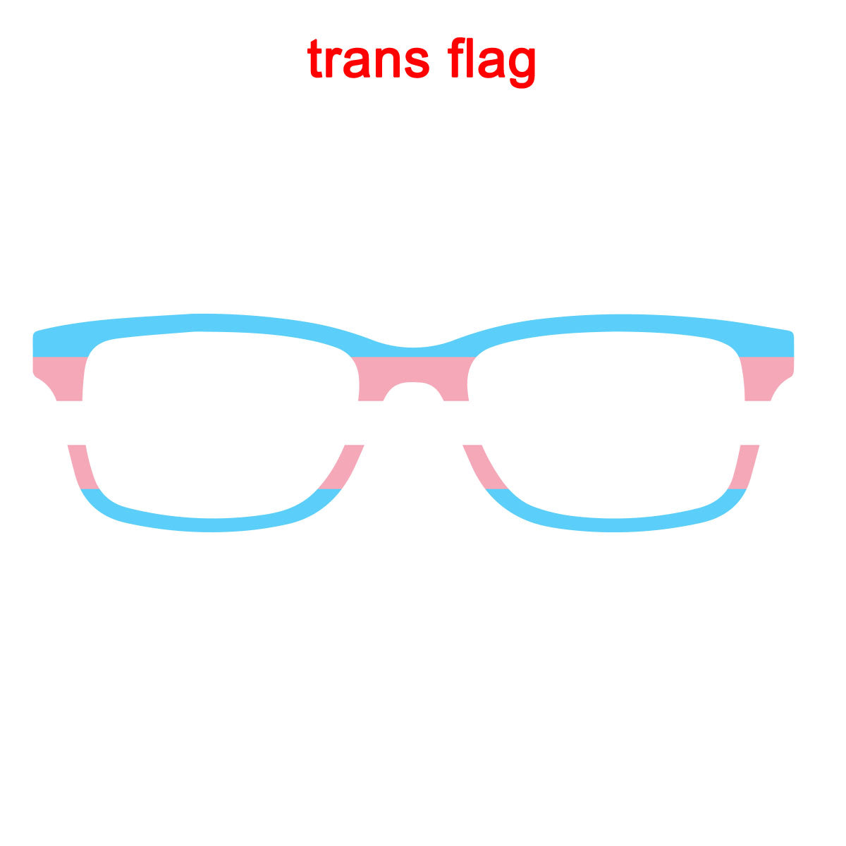 Trans flag magnetic glasses topper - trans flag, trans, lgbtq+, pride, pride flag, magnet glasses, magnetic glasses