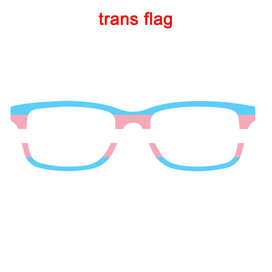 Trans flag magnetic glasses topper - trans flag, trans, lgbtq+, pride, pride flag, magnet glasses, magnetic glasses