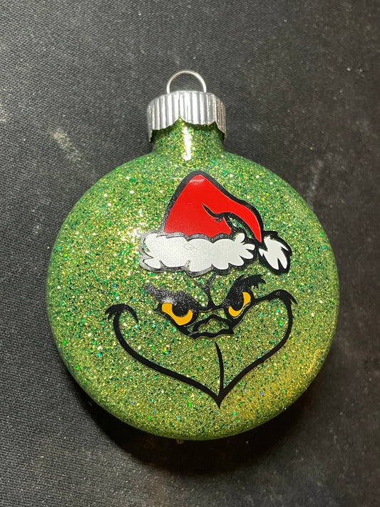grinchmas ornament, green, grinchmas, , christmas 2022, , Christmas, Holiday, winter, present, xmas, cold, unique, one of a kind, hand made,
