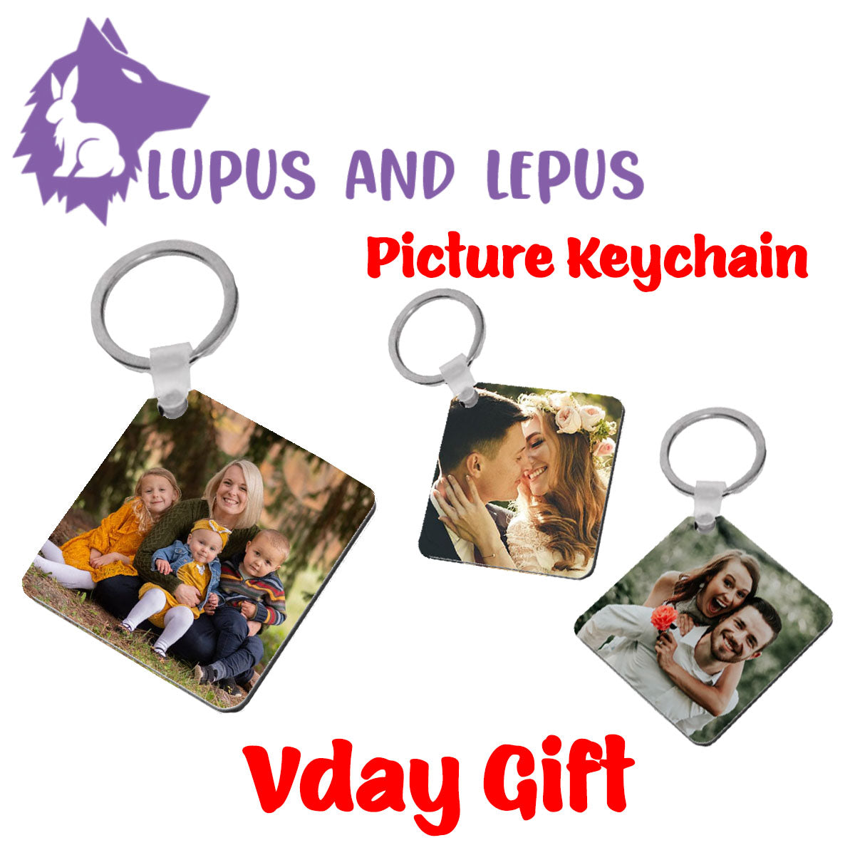 Custom picture Keychain - Your picture sublimated on a keychains, vday, gift, custom, valentines day, gift for wife, gift for gf, love, pet,