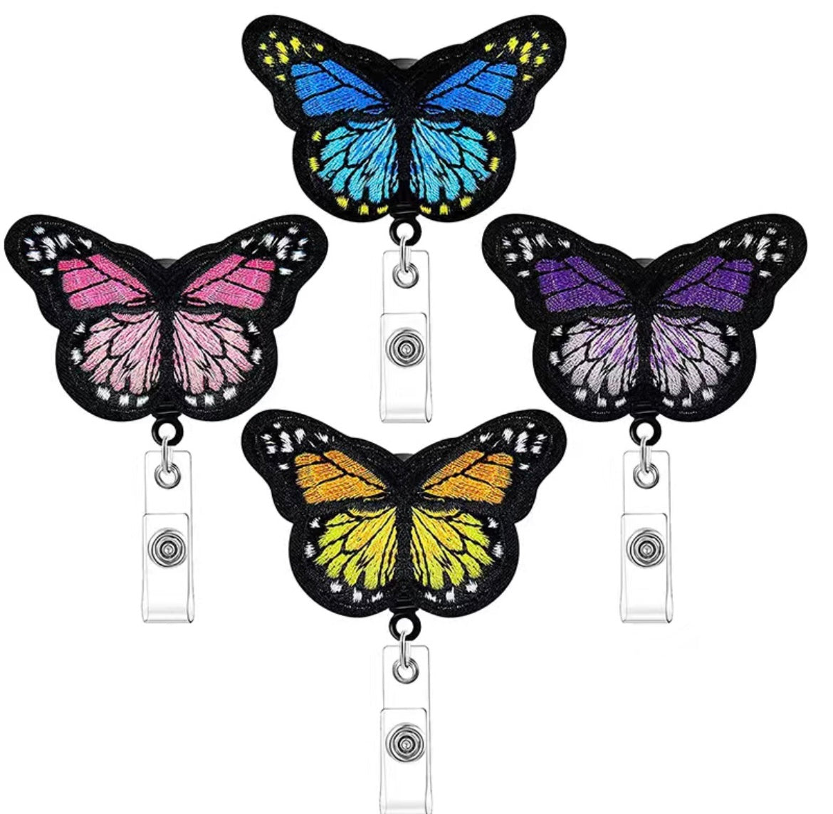 Butterfly Badge Reel - Butterfly, Badge, badge reel, badge real, badge holder, badge pin, cute badge, work badge, work