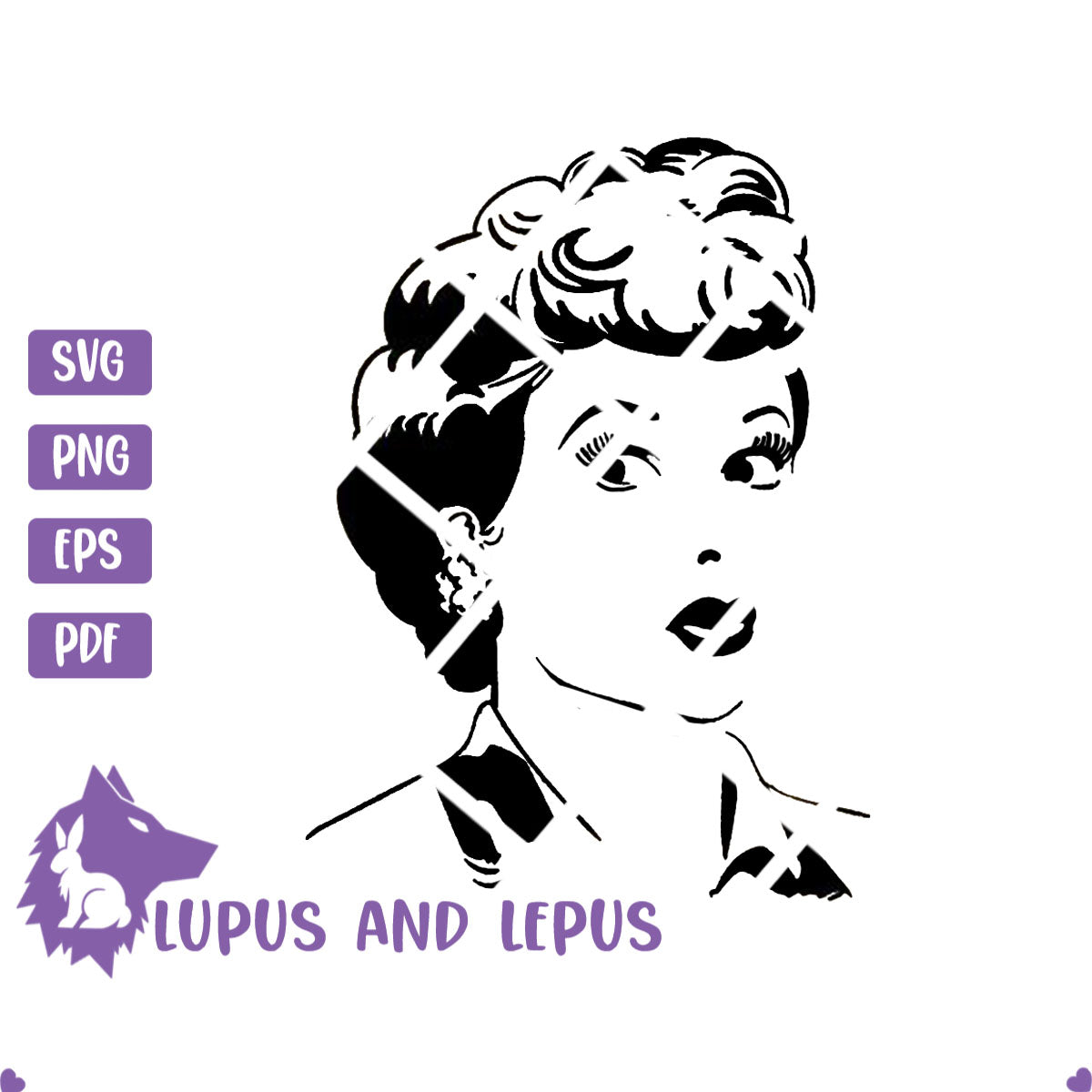Copy of Copy of Digital File - lucille ball, lucy svg, ethel svg, I love lucy,   lucy and ethel, lucy and rickey, ethel and fred