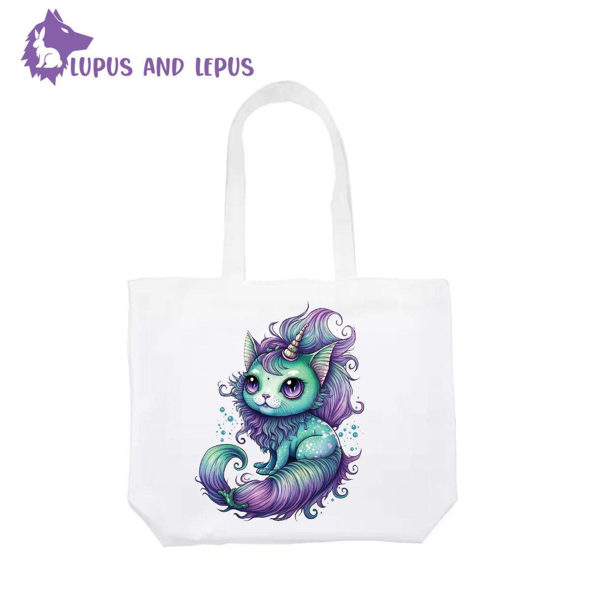 TOTE BAG 8 - My Art tote bag, dragons, colorful, cat, cats, boba, dino, baby dino, boba bunny, cupcake, ninja, frog,